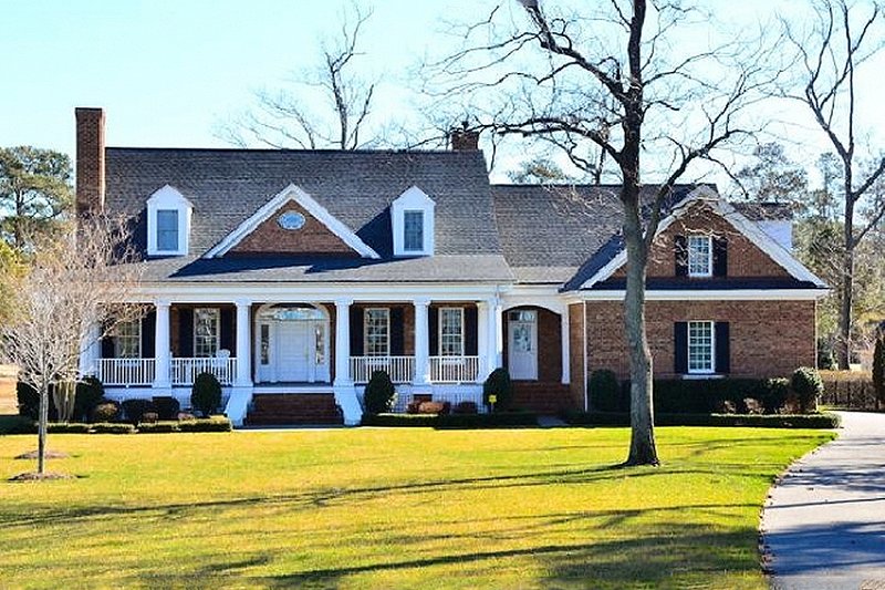 House Plan Design - Front View - 3300 square foot Country home