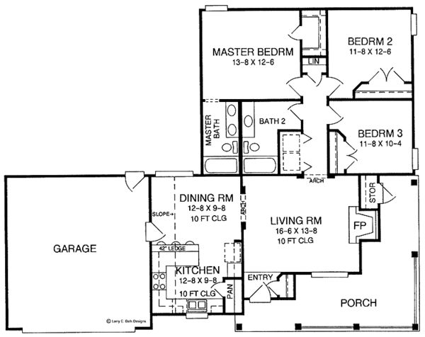 House Design - Country Floor Plan - Main Floor Plan #952-167