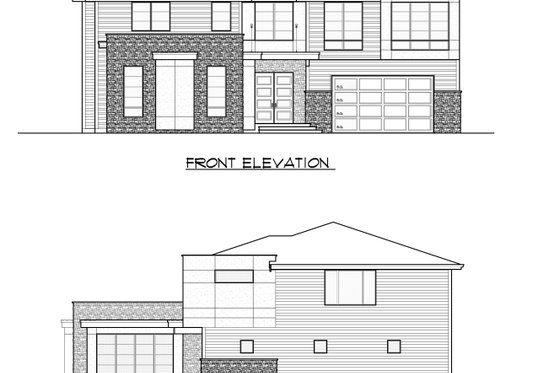 Exterior - Other Elevation 2 for Modern House Plan #1066-87 - 5 bed, 4.5 bath