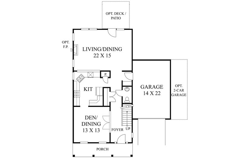 Home Plan - Floor Plan - Main Floor for Classical House Plan #1053-47 - 3 bed, 2.5 bath