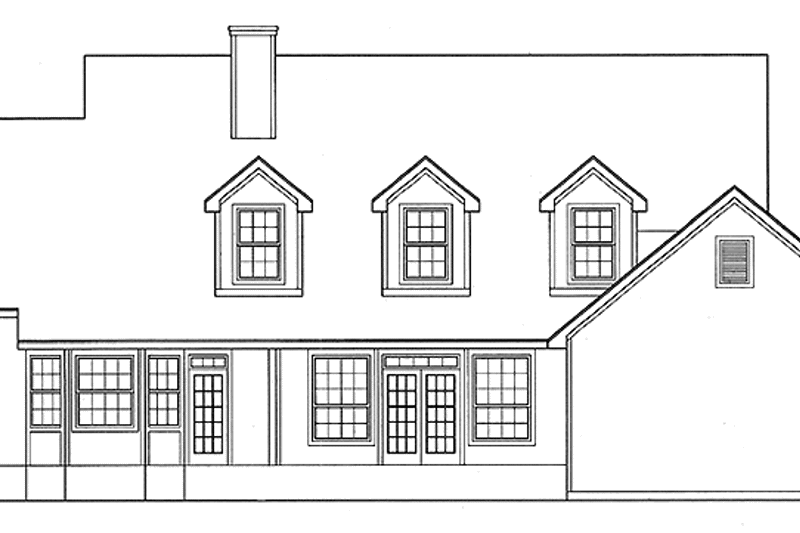 Dream House Plan - Exterior - Rear Elevation for Country House Plan #472-148 - 3 bed, 2.5 bath