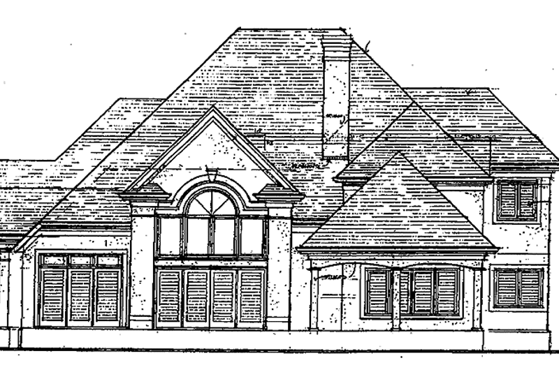 Home Plan - Exterior - Rear Elevation for Classical House Plan #453-350 - 3 bed, 2.5 bath