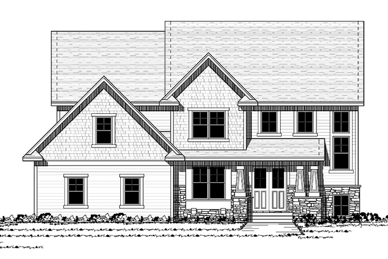 Home Plan - Exterior - Front Elevation 3 for Traditional House Plan #51-670 - 4 bed, 2.5 bath