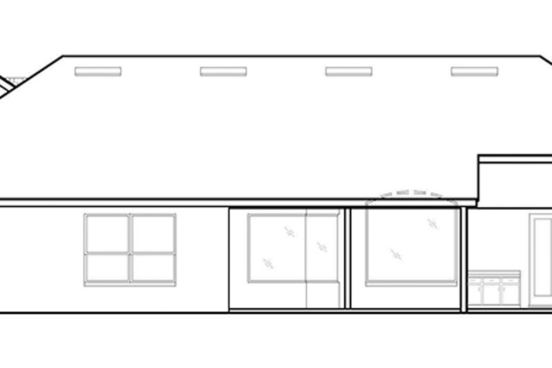 Home Plan - Exterior - Rear Elevation for European House Plan #417-659 - 4 bed, 3 bath