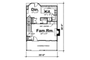 Craftsman Style House Plan - 3 Beds 2.5 Baths 1463 Sq/Ft Plan #20-427 