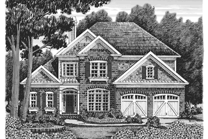 Exterior - Front Elevation 3 for Country House Plan #927-918 - 5 bed, 4 bath