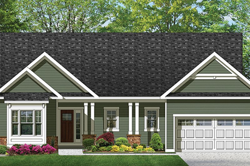 Home Plan - Exterior - Front Elevation 3 for Ranch House Plan #1010-98 - 3 bed, 2 bath