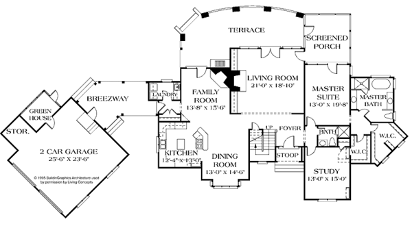Architectural House Design - Country Floor Plan - Main Floor Plan #453-118