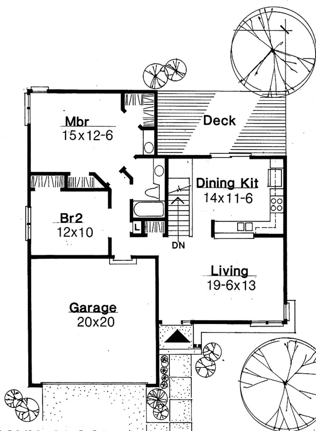 Ranch Style House Plan 2 Beds 1 Baths 1040 Sq/Ft Plan