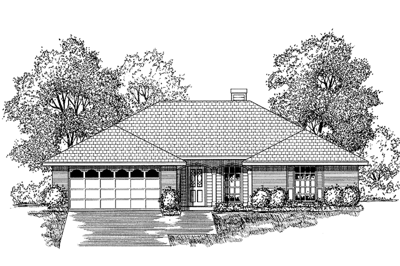 Dream House Plan - Exterior - Front Elevation 3 for Traditional House Plan #40-497 - 3 bed, 2 bath
