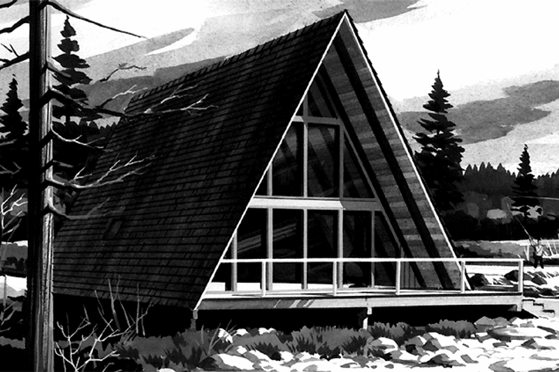 Architectural House Design - Prairie Exterior - Front Elevation Plan #320-1231