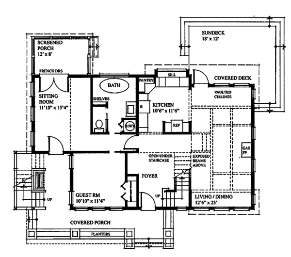 Home Plan - Country Floor Plan - Main Floor Plan #118-152