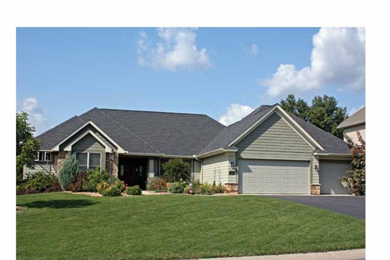 Dream House Plan - Exterior - Front Elevation 3 for Ranch House Plan #51-1065 - 3 bed, 2.5 bath