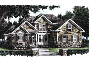 Exterior - Front Elevation 3 for Country House Plan #927-623 - 3 bed, 2.5 bath