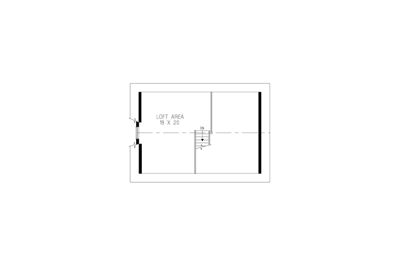 House Design - Floor Plan - Upper Floor for Log House Plan #964-2 - 1 bed, 1 bath