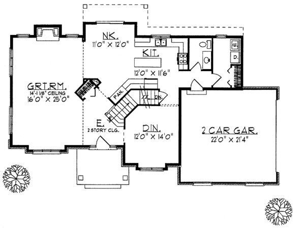 Dream House Plan - Traditional Floor Plan - Main Floor Plan #70-1326