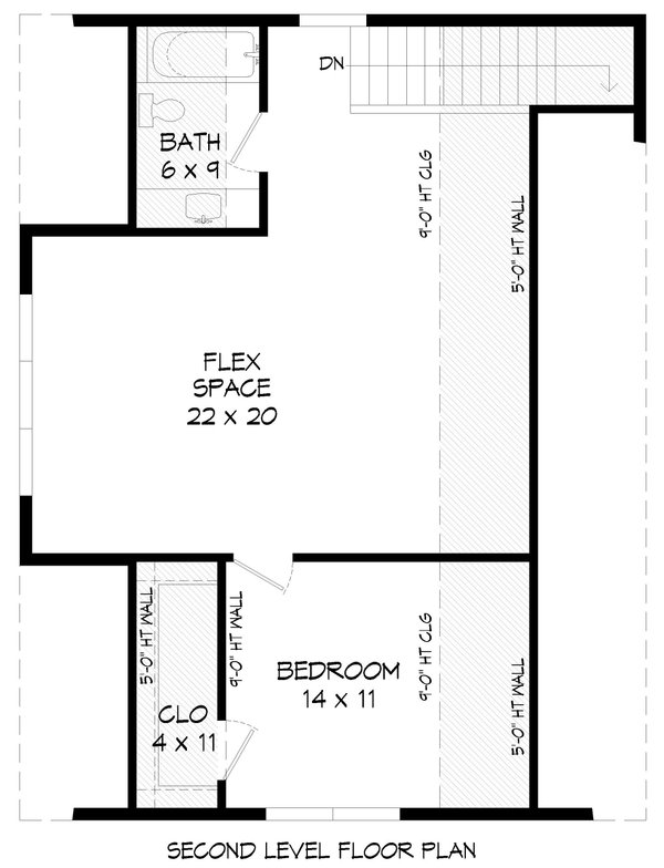 House Blueprint - Southern Floor Plan - Upper Floor Plan #932-1291