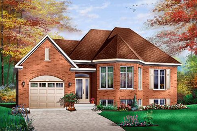 Architectural House Design - European Exterior - Front Elevation Plan #23-366