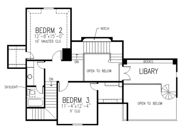 Architectural House Design - European Floor Plan - Upper Floor Plan #410-3580