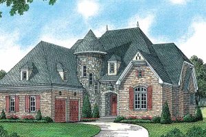 Dream House Plan - Exterior - Front Elevation for European House Plan #453-176 - 3 bed, 3.5 bath