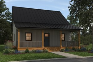 Cottage Exterior - Front Elevation Plan #497-13