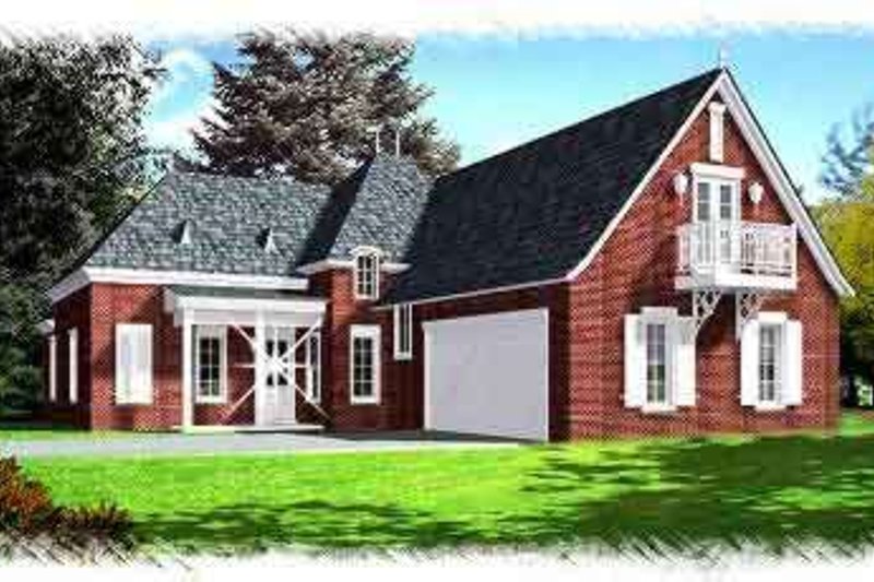 House Plan Design - European Exterior - Front Elevation Plan #15-274