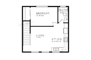 Floor Plan - Upper Floor for Country House Plan #515-45 - 1 bed, 1 bath