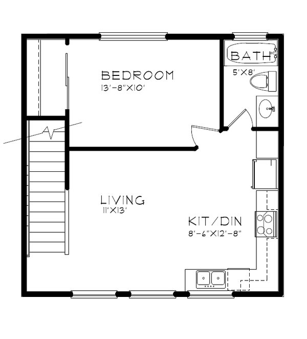 Country Floor Plan - Upper Floor Plan #515-45