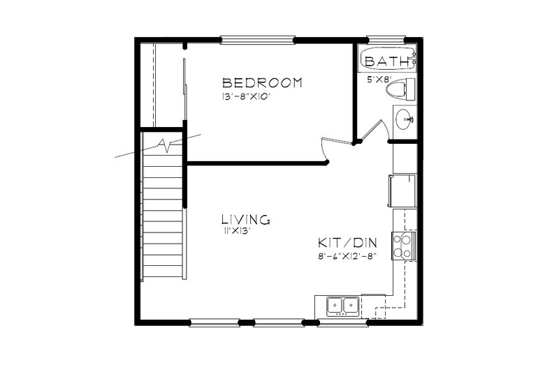 House Design - Floor Plan - Upper Floor for Country House Plan #515-45 - 1 bed, 1 bath