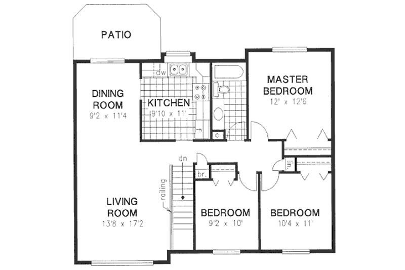 House Design - Floor Plan - Upper Floor for Traditional House Plan #18-9051 - 3 bed, 1.5 bath