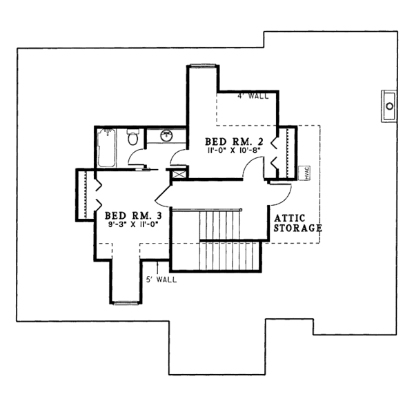 House Plan Design - Country Floor Plan - Upper Floor Plan #17-2685