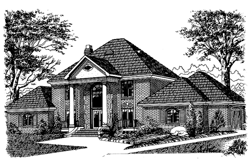 Dream House Plan - Classical Exterior - Front Elevation Plan #15-303