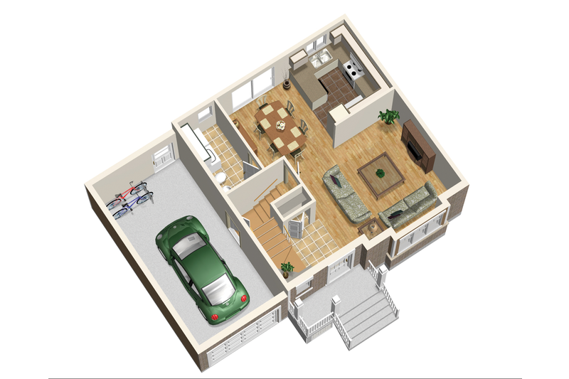 Dream House Plan - Floor Plan - Main Floor 1 for Traditional House Plan #25-4337 - 3 bed, 1 bath