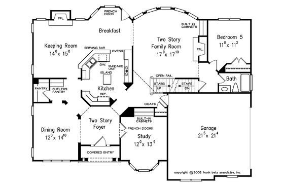 Floor Plan - Main Floor for Colonial House Plan #927-875 - 5 bed, 4 bath