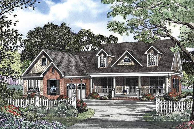 House Blueprint - Country Exterior - Front Elevation Plan #17-3043