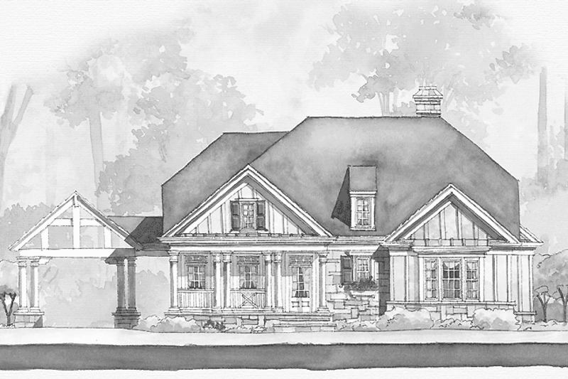 Dream House Plan - Country Exterior - Front Elevation Plan #429-264