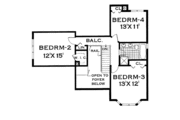 Traditional Style House Plan - 4 Beds 2.5 Baths 2225 Sq/Ft Plan #3-238 