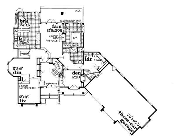 House Plan Design - Contemporary Floor Plan - Main Floor Plan #47-749