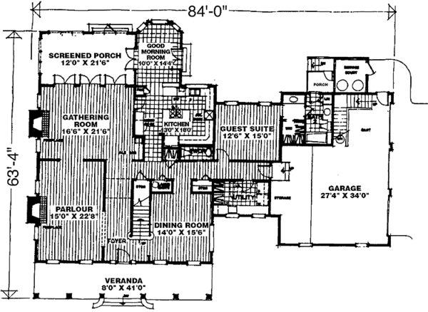 House Plan Design - Country Floor Plan - Main Floor Plan #1007-51