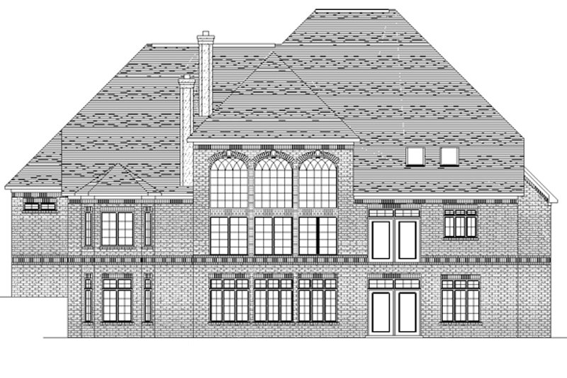 Dream House Plan - Exterior - Rear Elevation for European House Plan #1057-3 - 4 bed, 3.5 bath
