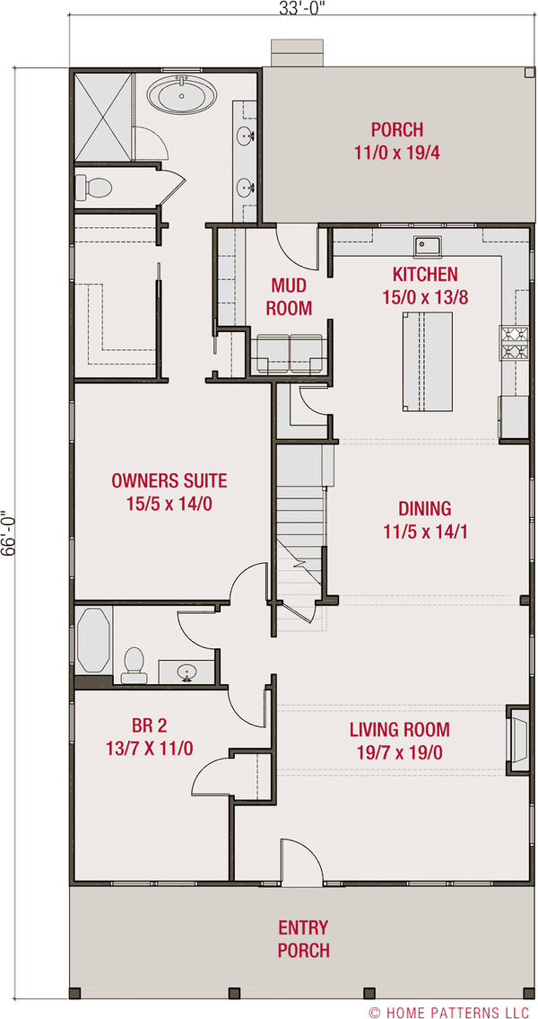 House Blueprint - Farmhouse Floor Plan - Main Floor Plan #461-113