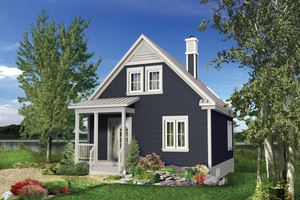 Exterior - Front Elevation for Country House Plan #25-4310 - 2 bed, 2 bath