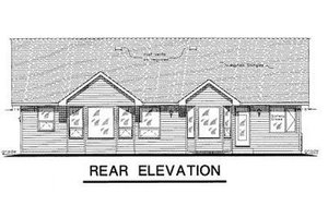 Exterior - Rear Elevation for Craftsman House Plan #18-4503 - 2 bed, 2 bath