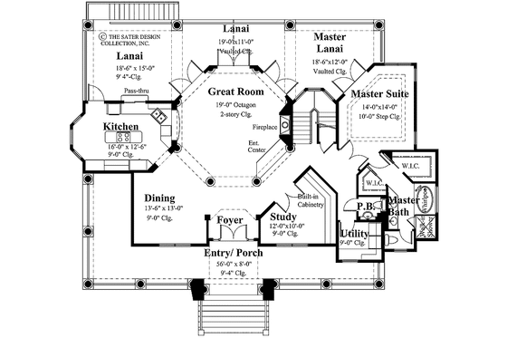 Floor Plan - Main Floor for Mediterranean House Plan #930-170 - 3 bed, 3.5 bath