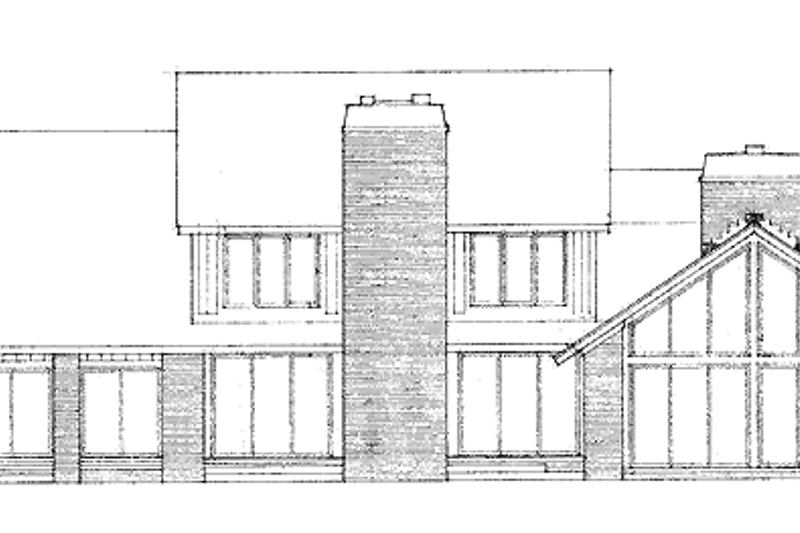 Home Plan - Exterior - Rear Elevation for Contemporary House Plan #72-788 - 3 bed, 2 bath