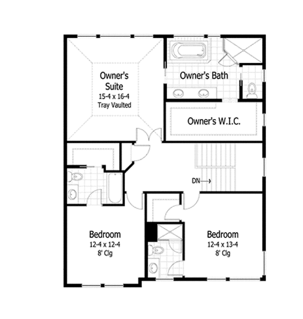 House Plan Design - Prairie Floor Plan - Upper Floor Plan #51-1077