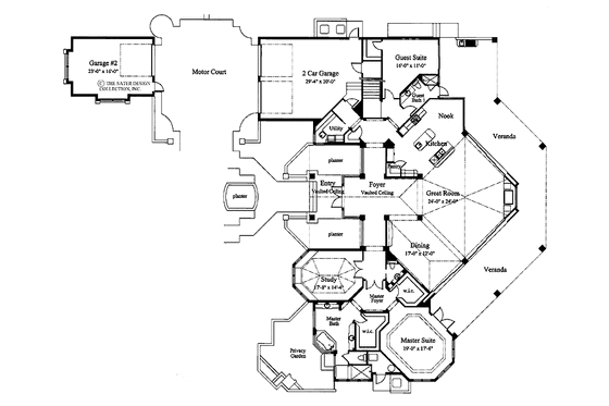 Floor Plan - Main Floor for Contemporary House Plan #930-108 - 3 bed, 3.5 bath