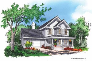 Country Exterior - Front Elevation Plan #929-253