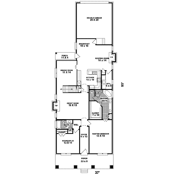 Tudor Floor Plan - Main Floor Plan #81-422