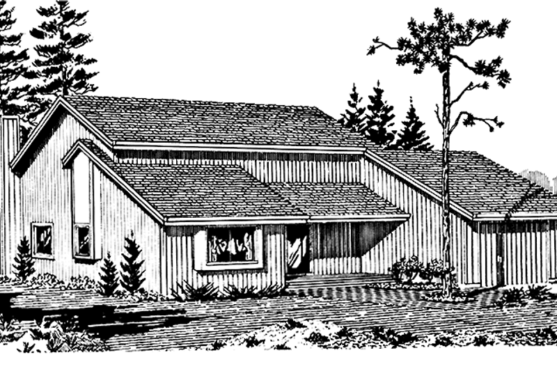 Home Plan - Prairie Exterior - Front Elevation Plan #320-1188